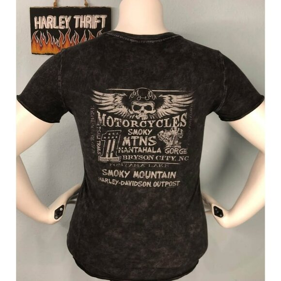 Harley-Davidson T-shirt Medium Women, Like New, Stone Wash - Picture 3 of 5